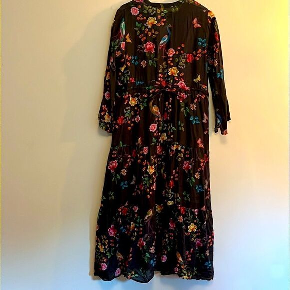Johnny Was Boho Tie Back embroidered floral Dress Size medium - Picture 7 of 11